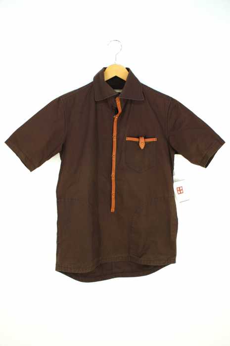 L&KONDO（ルコンド） レザーパイピングプルオーバーシャツ メンズ 
