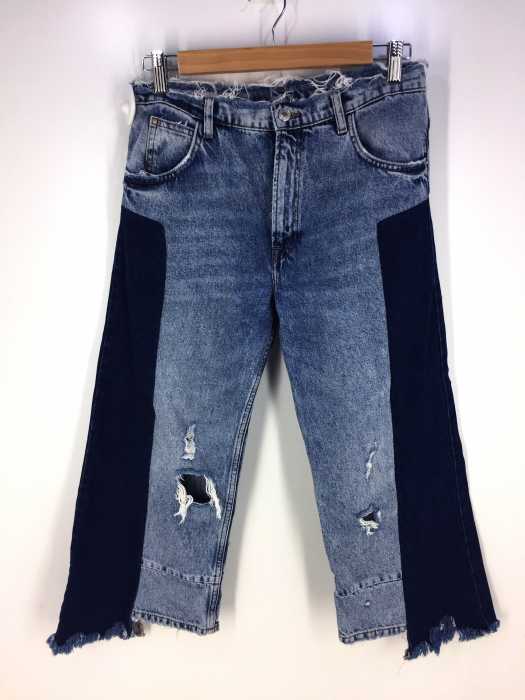 ZARA TRF （ザラティーアールエフ） ダメージ加工パッチワークデニム レディース パンツ