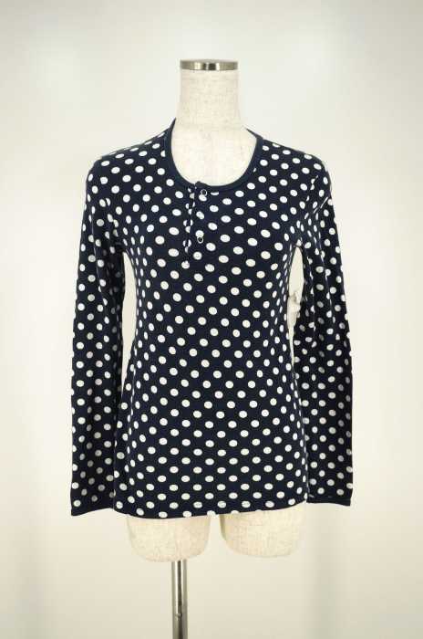 marimekko (マリメッコ) ドット柄 ヘンリーネックカットソー レディース トップス