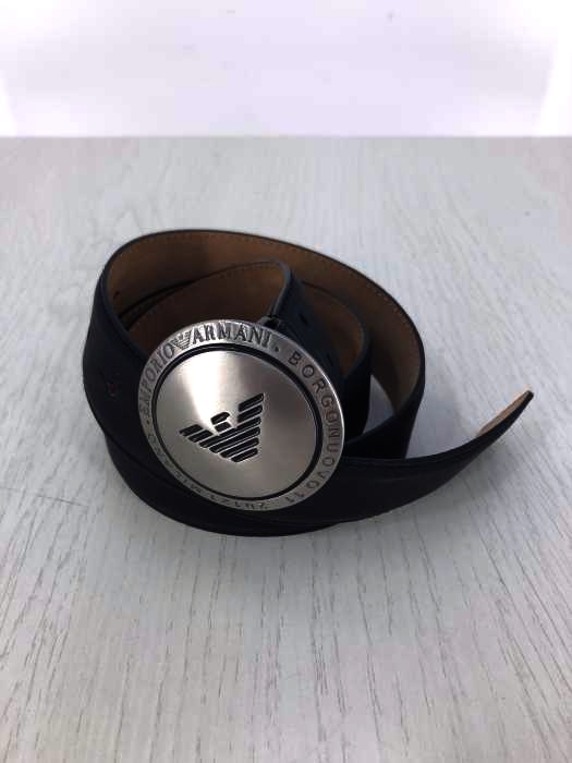 EMPORIO ARMANI（エンポリオアルマーニ） ロゴバックル レザーベルト メンズ ファッション雑貨