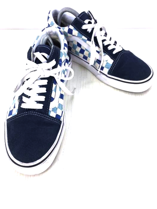 VANS（バンズ） OLD SKOOL  CHECKERBOARD BLUETOPAZ BLUE メンズ シューズ