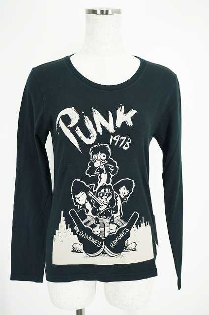 HYSTERIC GLAMOUR (ヒステリックグラマー) RAMONES プリントロングTシャツ/ロンT レディース トップス