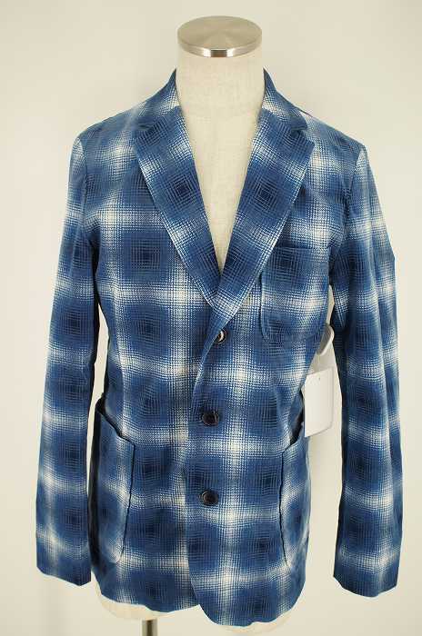 BLUE BLUE（ブルーブルー） 15FWストレッチ別珍オーバーパターンインディゴ3Bジャケット メンズ アウター