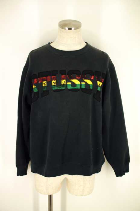 STUSSY (ステューシー) ロゴワッペン入りスウェットトップス メンズ トップス