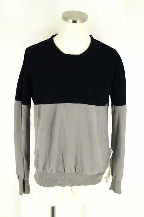 Martin Margiela （マルタンマルジェラ） 14AW 14 バイカラークルーネックニットトップス メンズ トップス