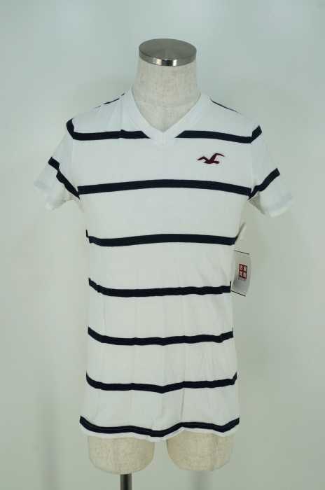Hollister （ホリスター） ボーダーVネックTシャツ メンズ トップス