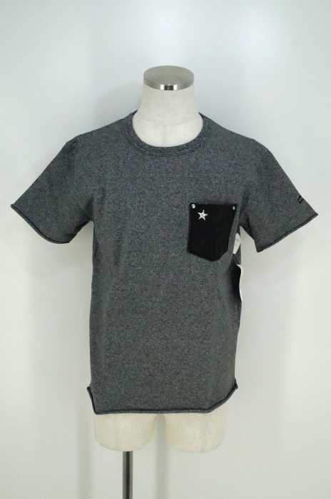 SCHOTT BROS (ショット) 星スタッズ レザーポケットTシャツ メンズ トップス