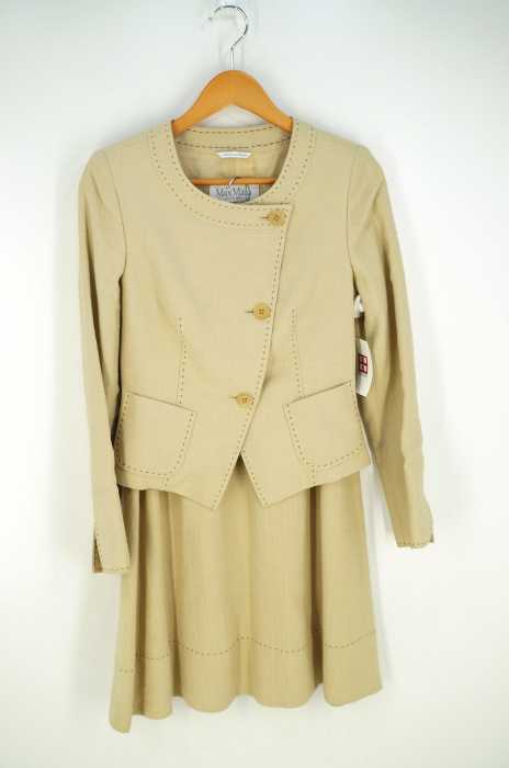 MAX MARA (マックスマーラ) ノーカラージャケット スカート セットアップ レディース セットアップ