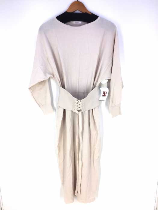 Fray I D フレイアイディー レースアップニットワンピース レディース ワンピース ブランド古着買取販売バズストア