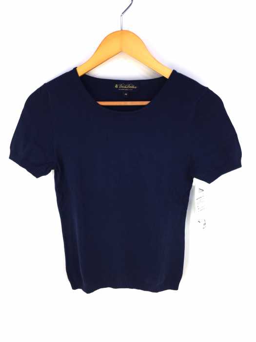 BROOKS BROTHERS（ブルックスブラザーズ） コットン シルク ハーフスリーブ ニット レディース トップス