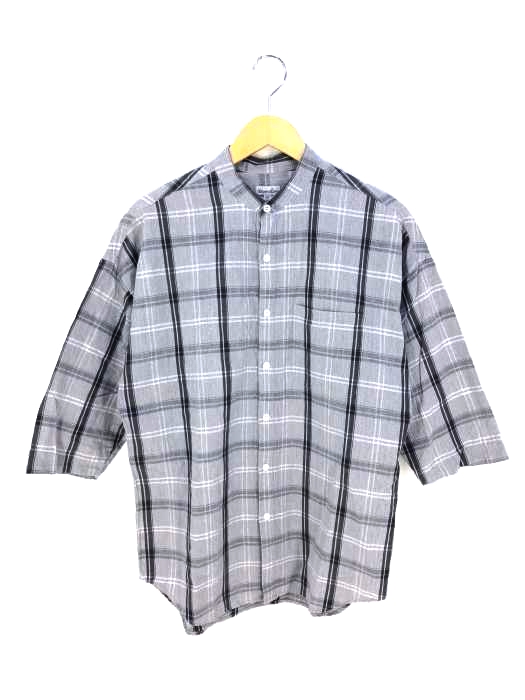 Steven Alan（スティーブンアラン） リネン混バンドカラーシャツ メンズ トップス