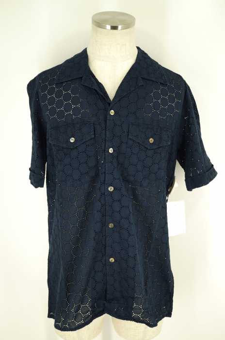 KATHARINE HAMNETT LONDON(キャサリンハムネットロンドン) カットレースオープンカラーシャツ メンズ トップス