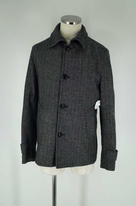 ESSENTIAL GARMENT MENS BIGI (エッセンシャルガーメンツ メンズビギ) ヘリンボーン柄シングルボタンPコート メンズ アウター