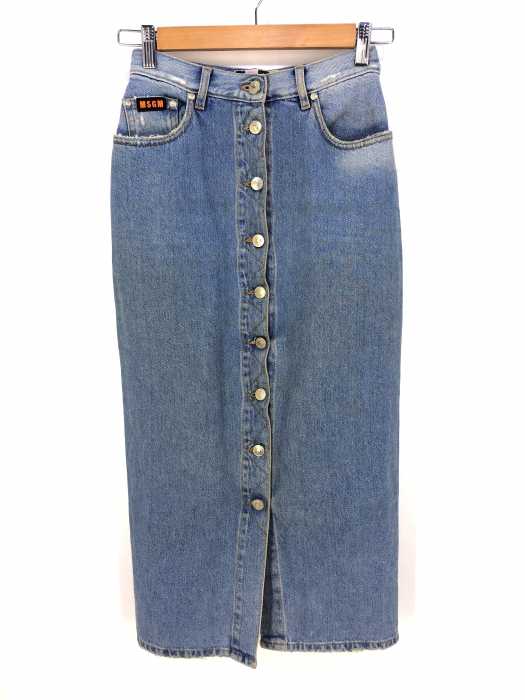 MSGM（エムエスジーエム） ダメージ加工タイトデニムスカート レディース スカート