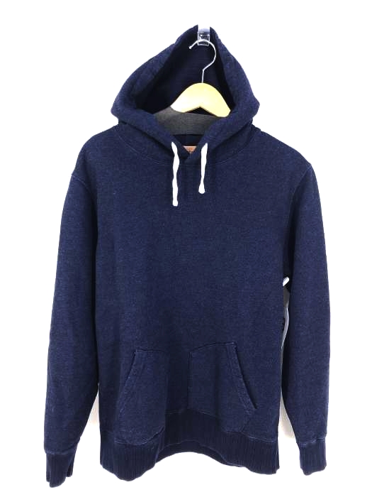 Healthknit(ヘルスニット) インディゴスラブスウェット プルオーバーパーカー メンズ トップス