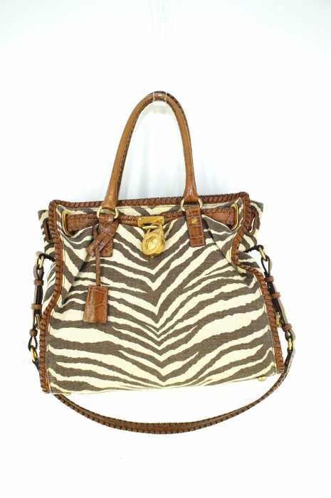 Michael Kors (マイケルコース) ゼブラ 錠アクセサリー付き レディース バッグ