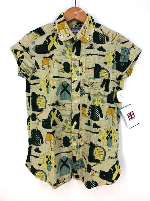 BEAMS BOY（ビームスボーイ） ジョッキープリント ラウンド ボタンダウン シャツ レディース トップス