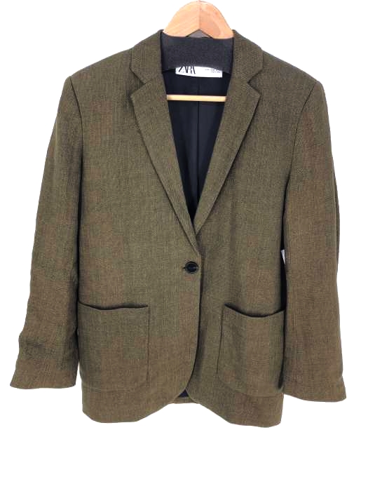 ZARA（ザラ） 1Bリネン混 テーラードジャケット レディース アウター
