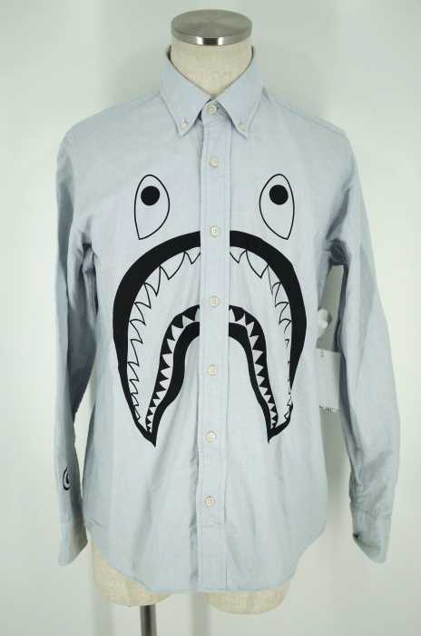 A BATHING APE （アベイシングエイプ） シャーク　オックスフォードボタンダウンシャツ メンズ トップス