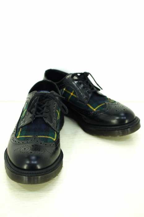 Dr.Martens (ドクターマーチン) MADE IN ENGLAND 英国製 タータンチェック ウィングチップレザーシューズ メンズ シューズ