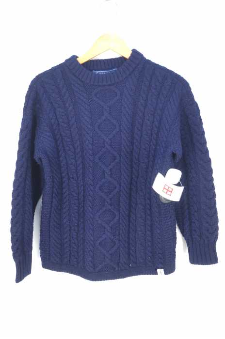 GUERNSEY WOOLLENS×BEDWIN&THE HEARTBREAKERS （ガンジーウーレンズ ベドウィンアンドザハートブレイカーズ） ローゲージ　ケーブル編み メンズ トップス