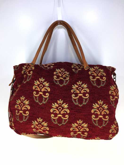 USED古着  （ユーズドフルギ） 2WAY レザー使い刺繍ボストンバッグ レディース バッグ