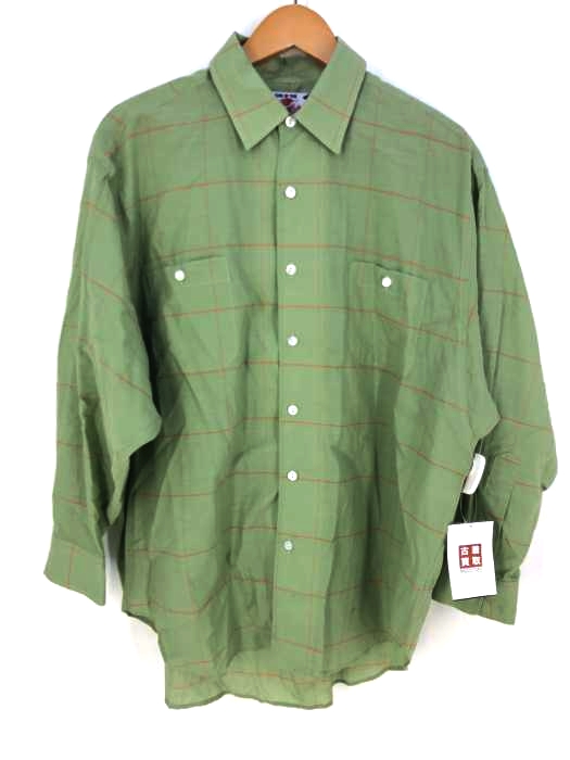 SON OF THE CHEESE（サノバチーズ） Big Plaid Shirt シルク混 メンズ トップス