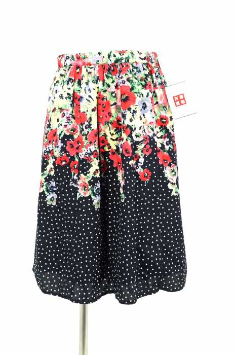 LAURA ASHLEY (ローラアシュレイ) ドット切替花柄スカート レディース スカート
