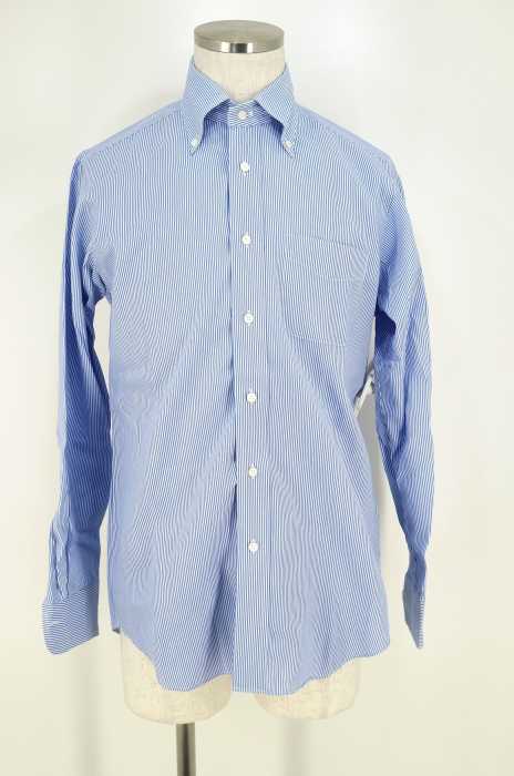 Makers Shirt 鎌倉 (メーカーズシャツカマクラ) ストライプ柄ワイドカラーボタンダウンシャツ メンズ トップス