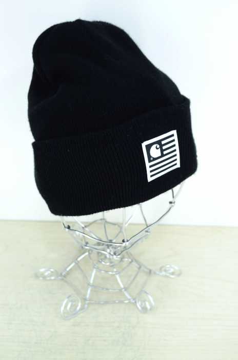 Carhartt WIP (カーハートワークインプログレス) ストライプロゴニットキャップ ビーニー メンズ 帽子