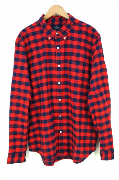 AMERICAN EAGLE OUTFITTERS （アメリカンイーグルアウトフィッターズ） ブロックチェックボタンダウンシャツ メンズ トップス