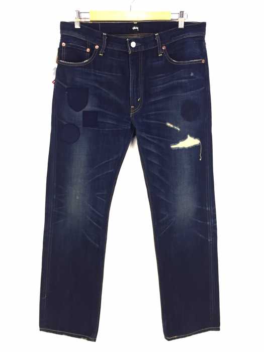 LEVI'S × STUSSY(リーバイス ステューシー) SS505 ワッペン付き デニムストレートパンツ メンズ パンツ