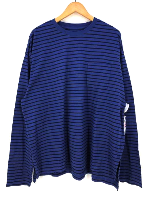 YSTRDYs TMRRW（イエスタデイズトゥモロー） OVERDYED BORDER BAGGY TEE LS メンズ トップス