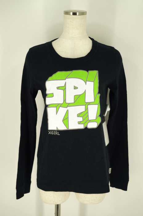 X-girl (エックスガール) SPIKE!プリント長袖カットソー レディース トップス