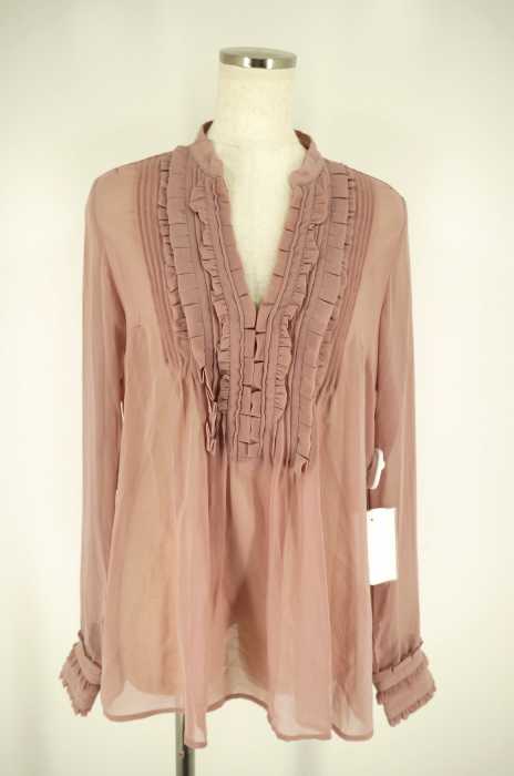 ZARA WOMAN (ザラ ウーマン) フリル付きシフォントップス レディース トップス