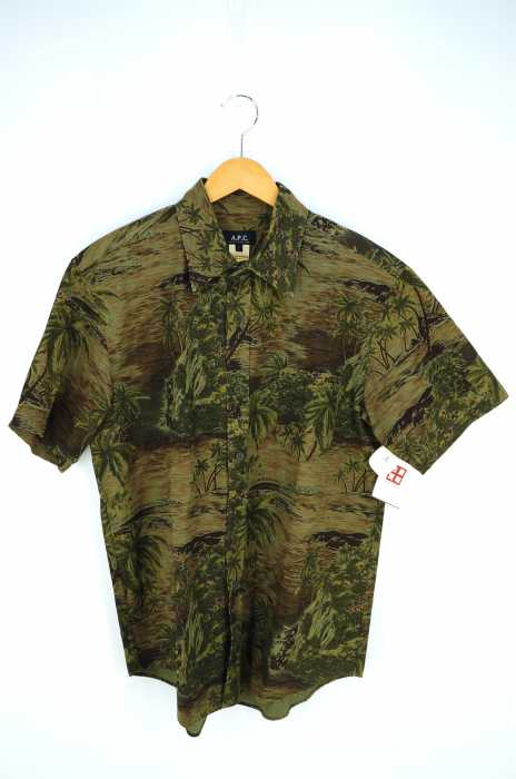 A.P.C. （アー・ペー・セー） RUE DE FLEURUS PARIS　リップストップ 迷彩 アロハシャツ メンズ トップス