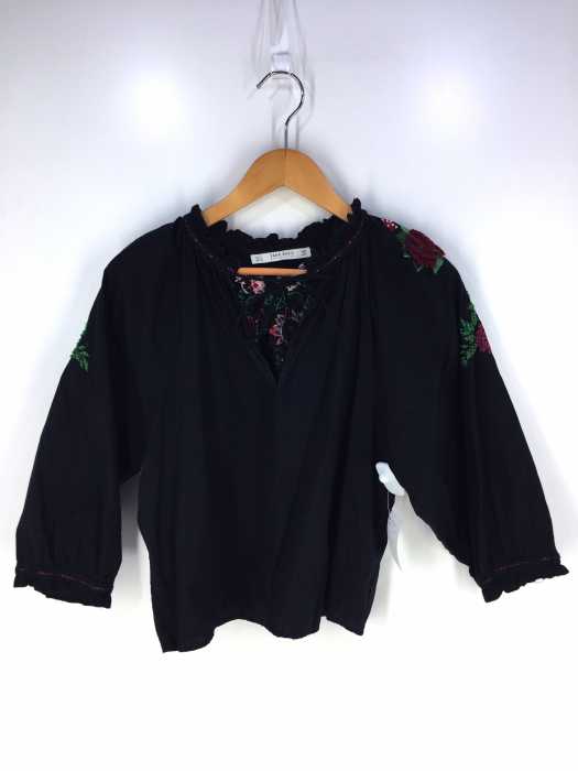 ZARA BASIC （ザラベーシック） 花柄刺繍ブラウス レディース トップス