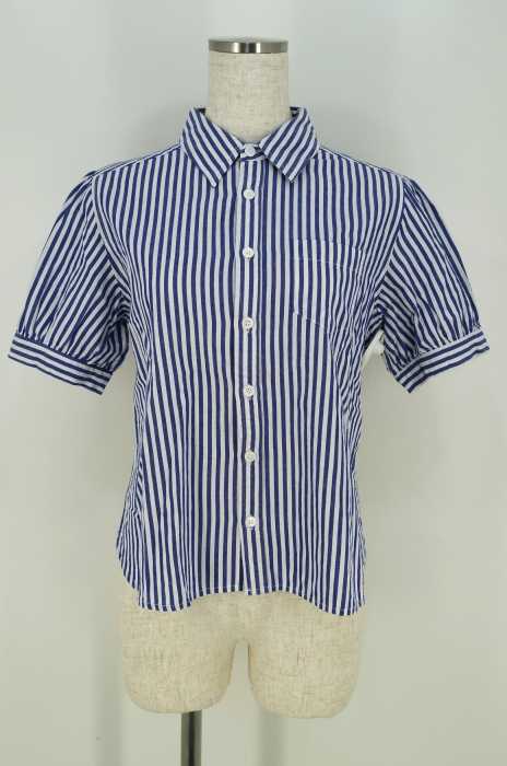 w closet WEARS INC. （ダブルクローゼットウェアーズインク） ストライプ柄半袖シャツ レディース トップス
