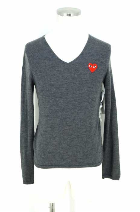 COMME des GARCONS （コムデギャルソン） AD2012 ロゴワッペン付きVネックカシミヤニット メンズ トップス