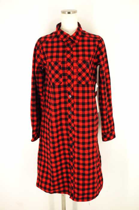 W Closet ダブルクローゼット チェックフランネルシャツワンピース レディース ワンピース ブランド古着買取販売バズストア