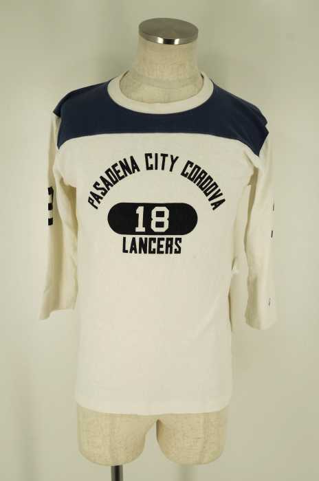 Champion×BEAMS (チャンピオンビームス) 別注ランナーズタグ 7分フットボールTシャツ メンズ トップス