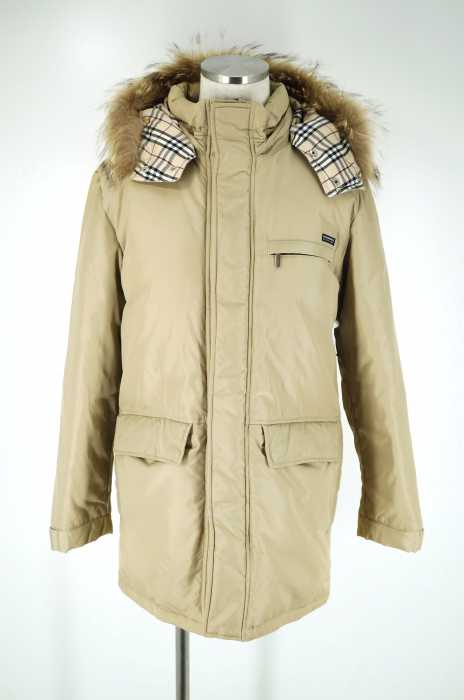 BURBERRY BLACK LABEL （バーバリーブラックレーベル） コヨーテファーグースダウンジャケット メンズ アウター
