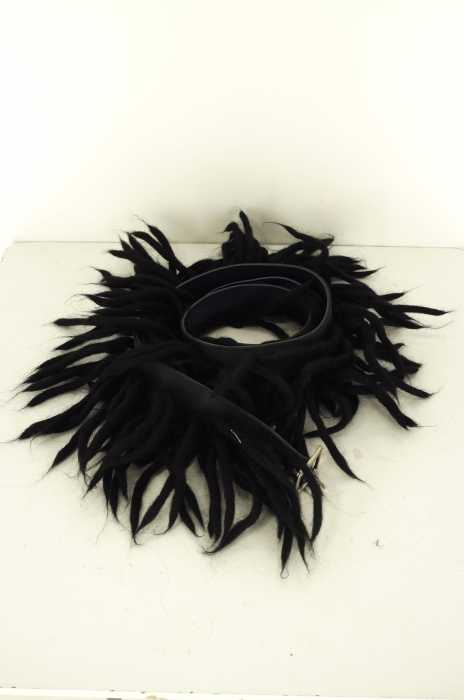 Yohji Yamamoto（ヨウジヤマモト） カウレザーウールフリンジベルト レディース ファッション雑貨