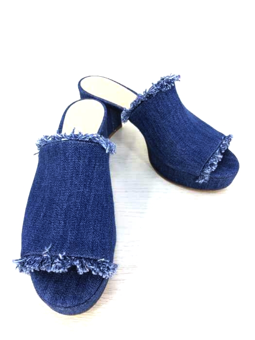 FABIO RUSCONI（ファビオルスコーニ） 別注Denim Heel Sandal レディース シューズ