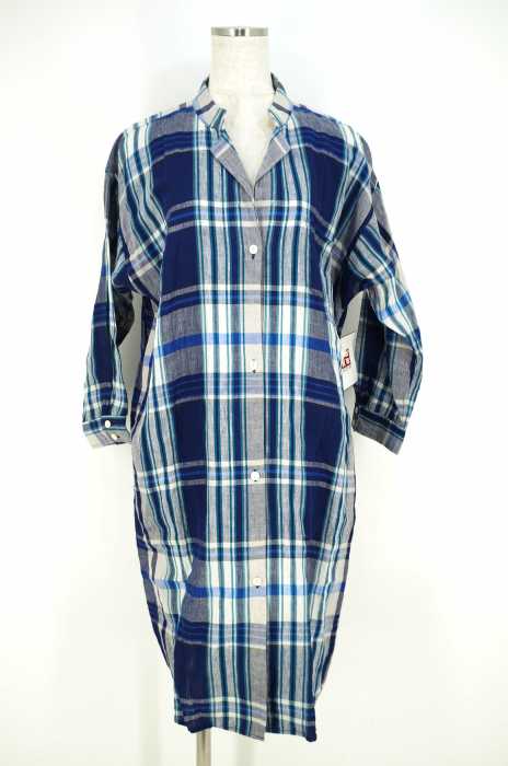 UNITED ARROWS green label relaxing (ユナイテッドアローズグリーンレーベルリラクシング) GC L BIGCHECK SH チェック柄リネンガウン レディース アウター