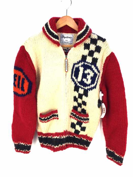 HYSTERIC GLAMOUR (ヒステリックグラマー) カウチン ニット ZIPブルゾン レディース アウター