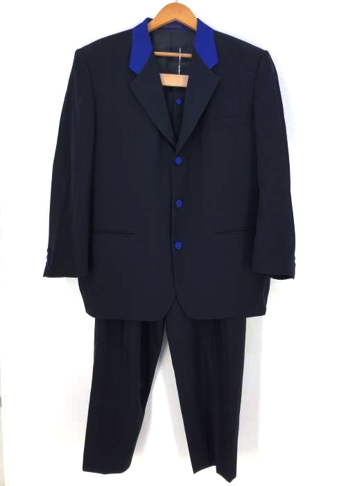 COMME des GARCONS HOMME(コムデギャルソンオム) AD1990 ウールギャバ 襟切替 セットアップ くるみボタン メンズ セットアップ