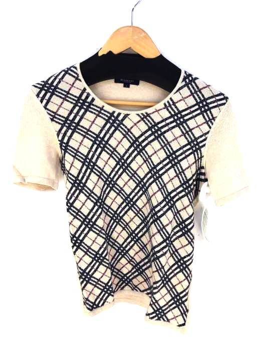 BURBERRY LONDON（バーバリーロンドン） ノヴァチェックコットンニットカットソー レディース トップス