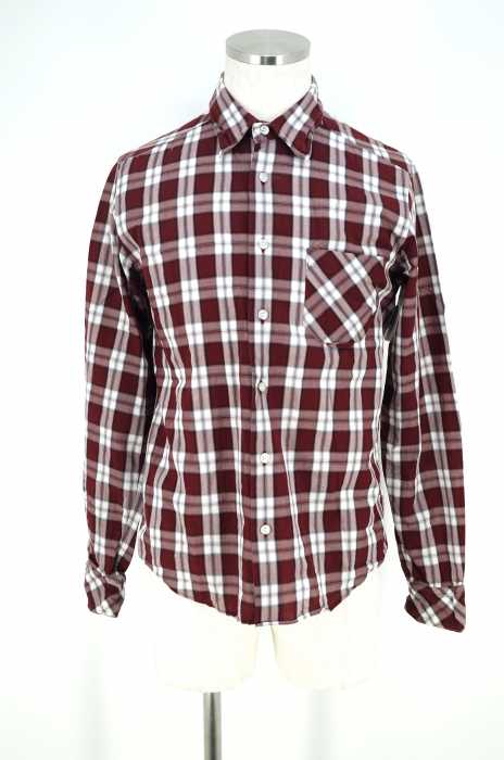 MEN'S MELROSE （メンズメルローズ） 襟ワイヤー入りチェックシャツ メンズ トップス