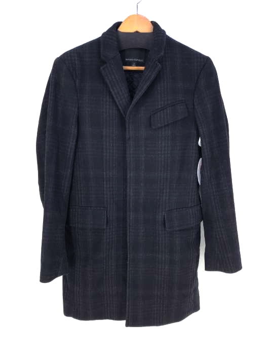 BANANA REPUBLIC（バナナリパブリック） ウール比翼チェスターコート チェック メンズ アウター